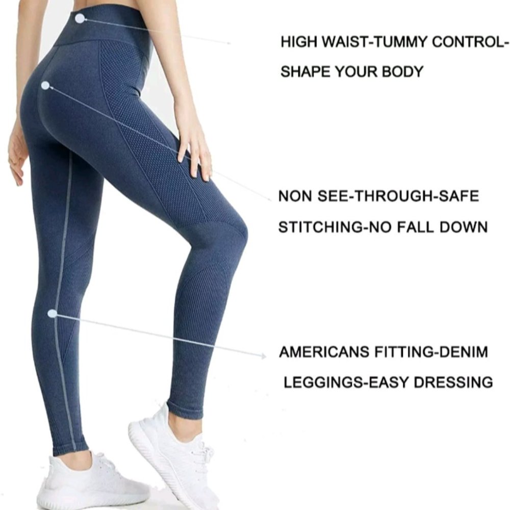 New Wandoak XL High Waisted Women's Yoga Pants Butt Lifting